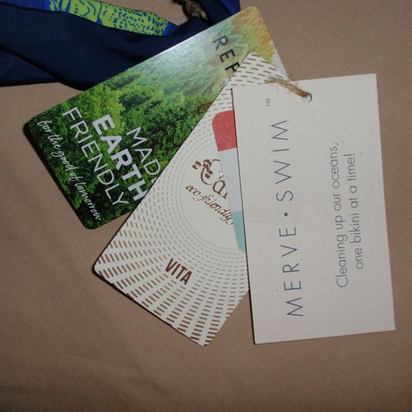 NWT Merve One Piece Pixie Bagheera Swimsuit Reversible Tiger Blue Ties C… - Picture 8 of 14